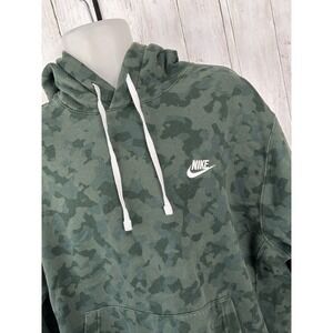 Men's Nike Green Camouflage Hoodie Sweatshirt Size XL